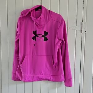 Under Armour Pink Hoodie with Black Logo